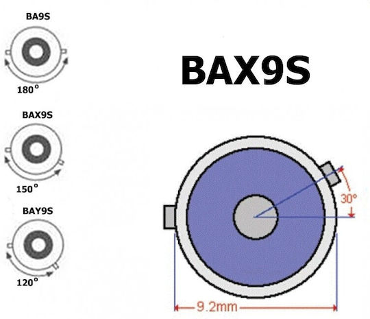 Lampen Auto BAx9S / BA9S Canbus LED 5500K Kaltes Weiß 12V / 24V 1Stück