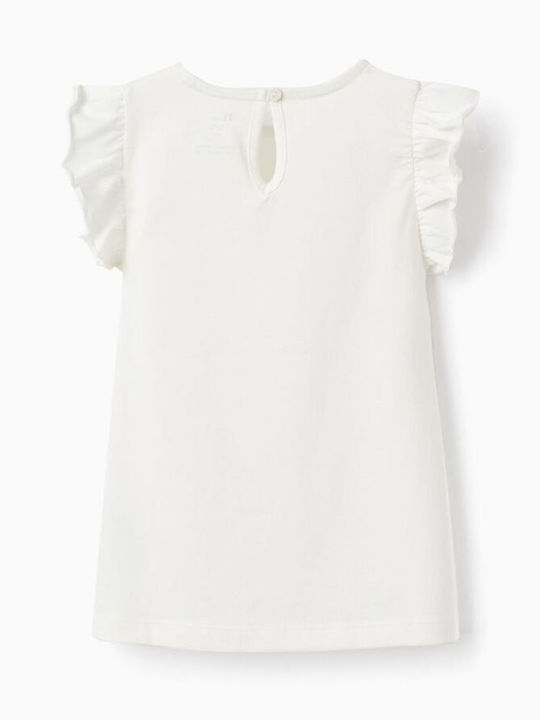 Zippy Kids Blouse Short Sleeve White