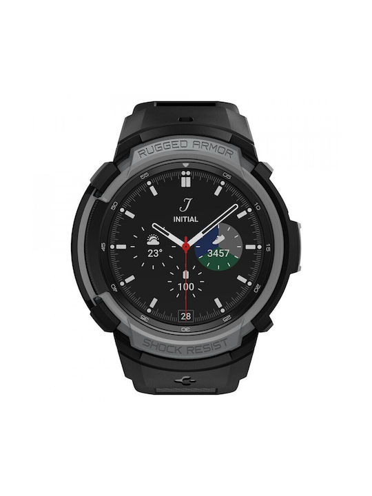 Spigen RUGGED ARMOR ”PRO” Silicone Case in Gray color for GALAXY WATCH 4 CLASSIC 46 MM