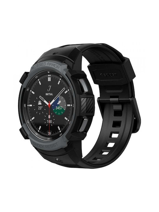 Spigen RUGGED ARMOR ”PRO” Silicone Case in Gray color for GALAXY WATCH 4 CLASSIC 46 MM