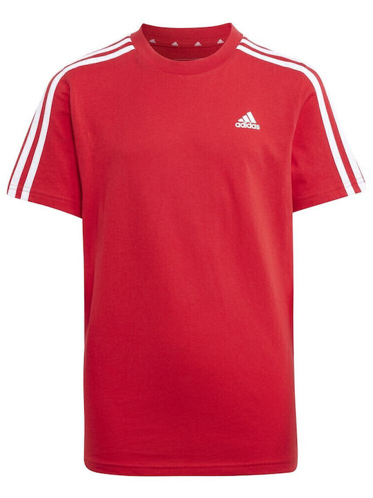 Kinder-T-Shirt rot Essentials 3-Stripes