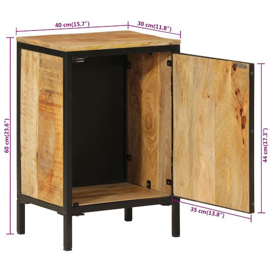 vidaXL Badezimmerschrank B40xT30xH60cm Braun
