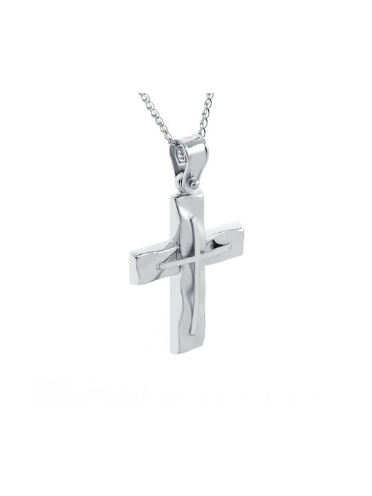 Ioannou24 Herren Gold Kreuz 14K mit Kette