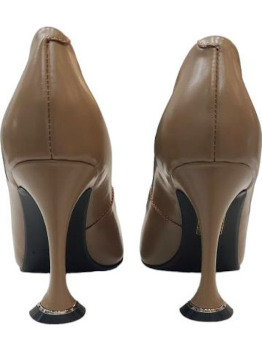 Patent Leather Beige Heels