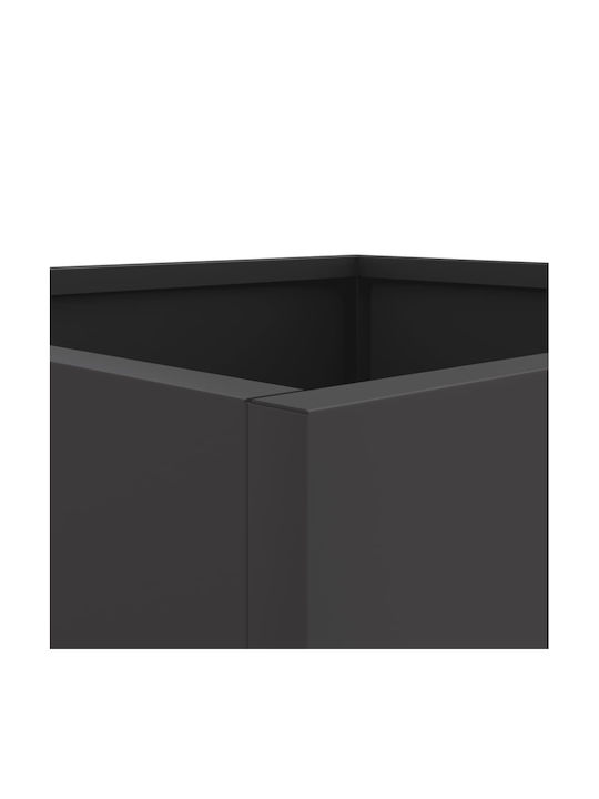 vidaXL Set 2 Planters Plastic Black