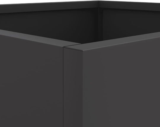 vidaXL Set 2 Kunststoff Blumenkästen Schwarz 42x39cm