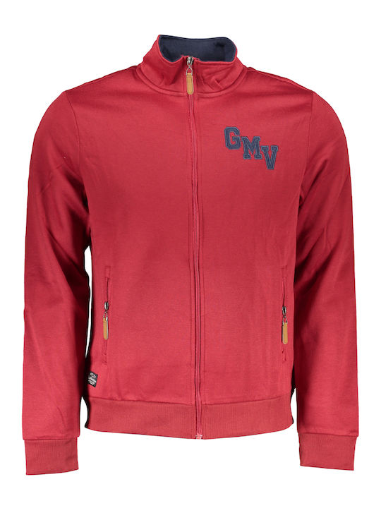 Gian Marco Venturi Herren Sweatshirt Jacke mit Taschen RED AU01133R