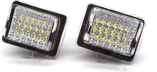 Светлини за регистрационната табела LED 12V за Mercedes-Benz SL / C Class / CL Class / CLS Class / E Class / CLA Class Mini Кабрио 2бр
