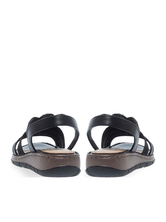 Women's Synthetic Leather Platform Shoes Black