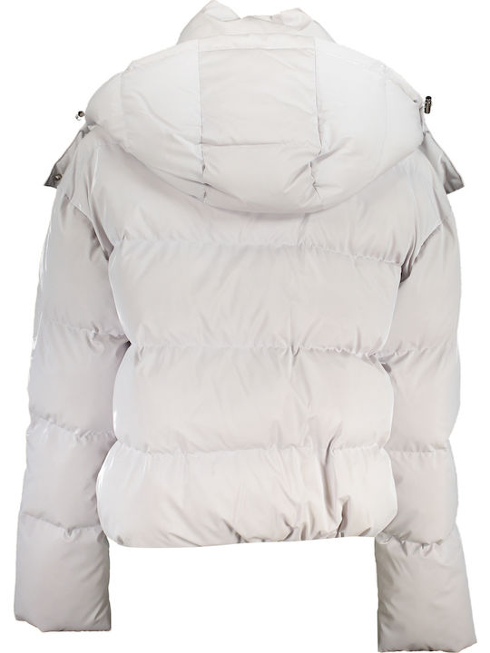 Women's Long Puffer Jacket for Winter White 2O0057A347_BIW356WHIT