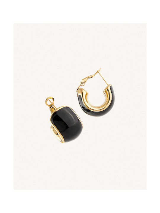 StanStefan Sugar Bold Earrings Hoops made of Steel Gold Plated