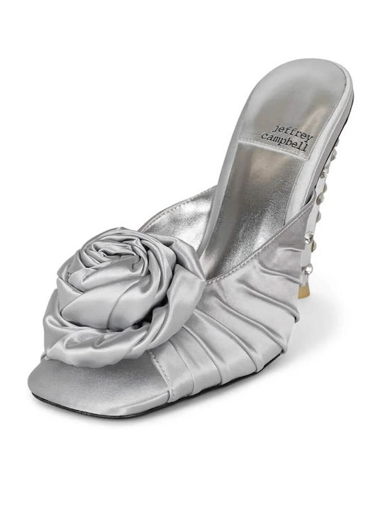 Jeffrey Campbell Mules mit Hoch Absatz in Silber Farbe