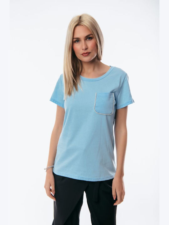 Boutique Damen Sommer Bluse Kurzärmelig Ciell