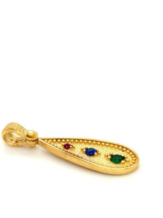 Drandakis Charm Halskette aus Vergoldetem Gold 9K