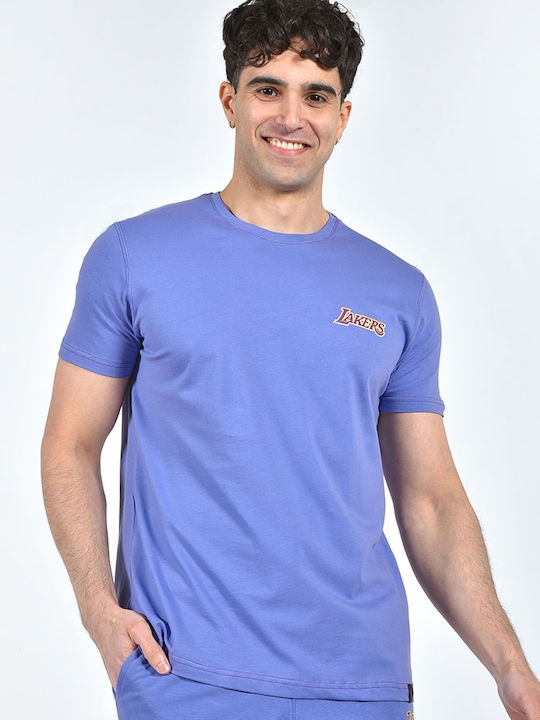 Clever Men's Athletic T-shirt Short Sleeve Purple