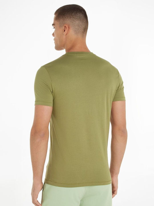 Calvin Klein Herren T-Shirt Kurzarm Khaki