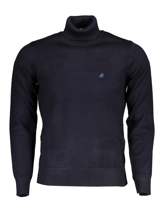 U.S.Grand Polo Club Men's Sweater Turtleneck Blue