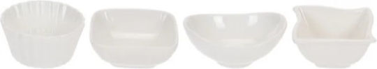 Excellent Houseware Bol de Servire Oval din Porțelan Alb 7.5x7.5cm