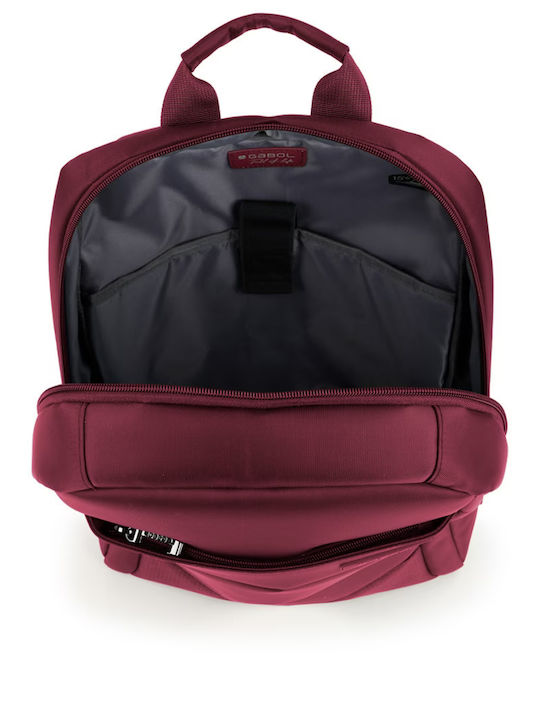 Gabol Tide Laptop Backpack for 15.6" Laptop in Burgundy Colour