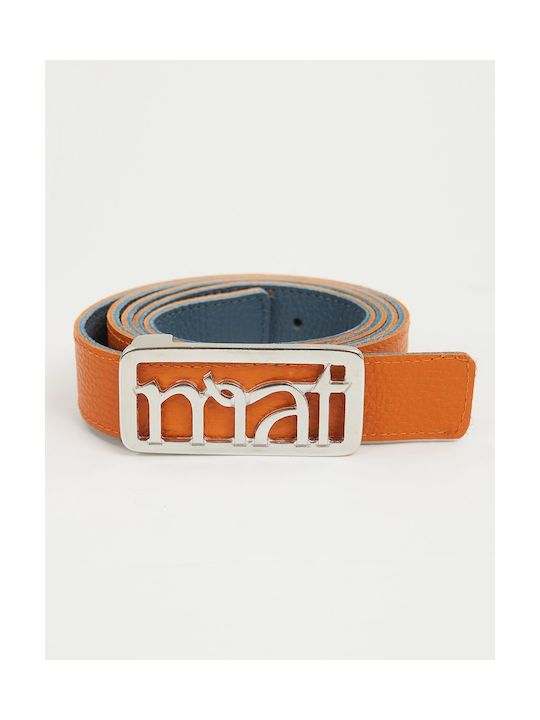 Leather Women's Belt Blue