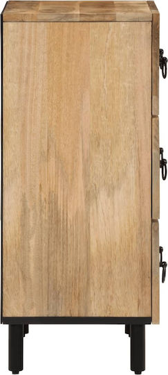 Cabinet Storage Made of Metal & Wood with 3 Drawers L60xW33xH75cm