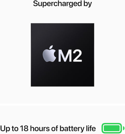 Apple MacBook Air 13.6" (2022) IPS Retina Display (M2-8-Core/8GB/256GB SSD/8-Core GPU) Silver (GR Keyboard)
