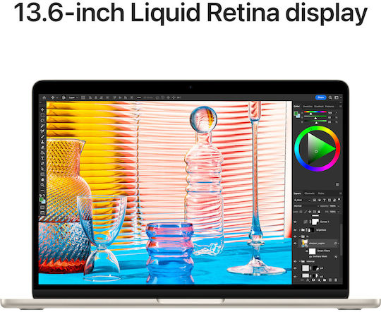 Apple MacBook Air 13.6" (2022) IPS Retina Display (M2-8-Core/8GB/512GB SSD/8-Core GPU) Starlight (GR Keyboard)