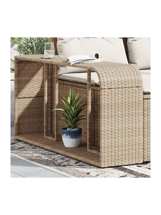 Rechteckiger Beistelltisch aus Bambus Beige 2Stücke M112xT27xH55cm vidaXL
