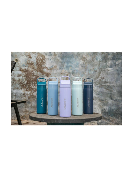 Lifestraw Wasserflasche Rostfreier Stahl mit Filter 530ml Gray