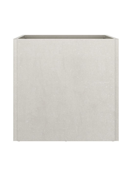 vidaXL Silver Set 2 Planters Metal Silver