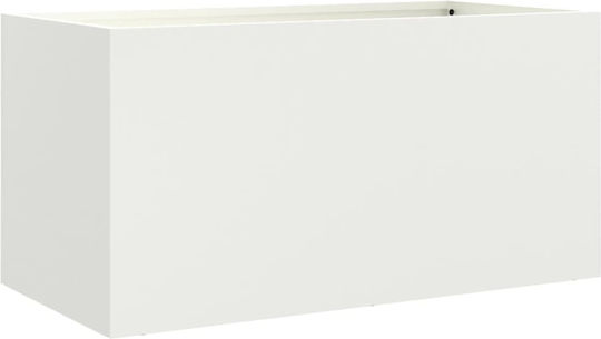 vidaXL Blumenkasten Metallisch White 62x29x30cm.