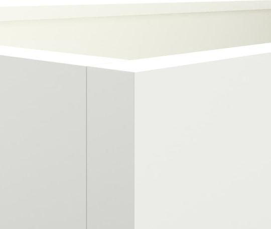 vidaXL Blumenkasten Metallisch White 62x29x30cm.