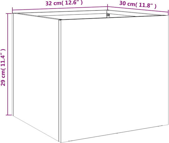 vidaXL Set 2 Metallische Blumenkästen Silber 30cm