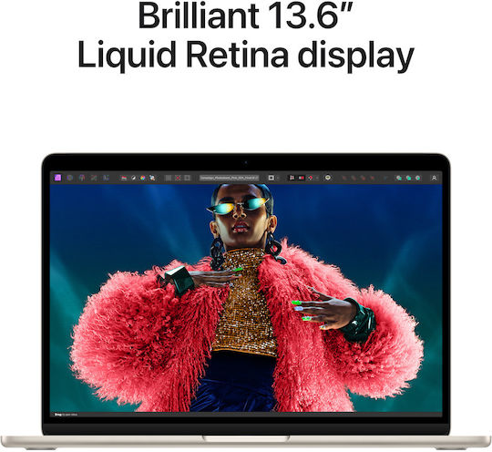 MacBook Air 13" (2024) 13.6" Retina Display (M3-8-core/16GB/512GB SSD) Starlight (GR Keyboard)