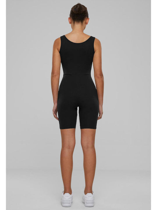 Women's Sleeveless One-piece Shorts Black