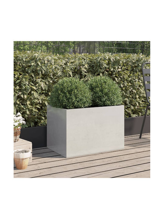 vidaXL Silver Planter Box Metallic Silver 62x39x40cm.
