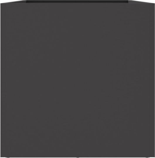 vidaXL Кутия за саксии Пластмаса Черно 62x29x30см.