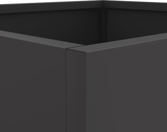 vidaXL Planter Box Plastic Black 32x75x27.5cm.
