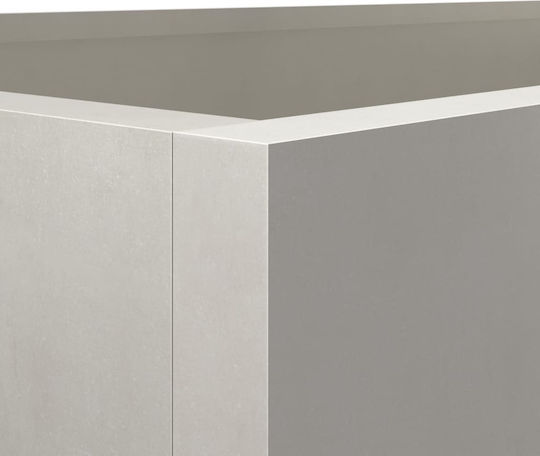 vidaXL Argintiu Planter Box Metal Silver 62x39x40cm.