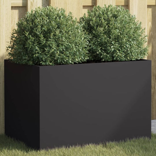 vidaXL Planter Box Plastic Black 62x39x40cm.