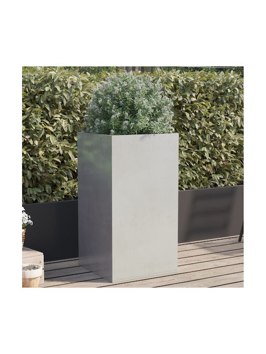 vidaXL Planter Box Metallic Silver 42x75x38cm.