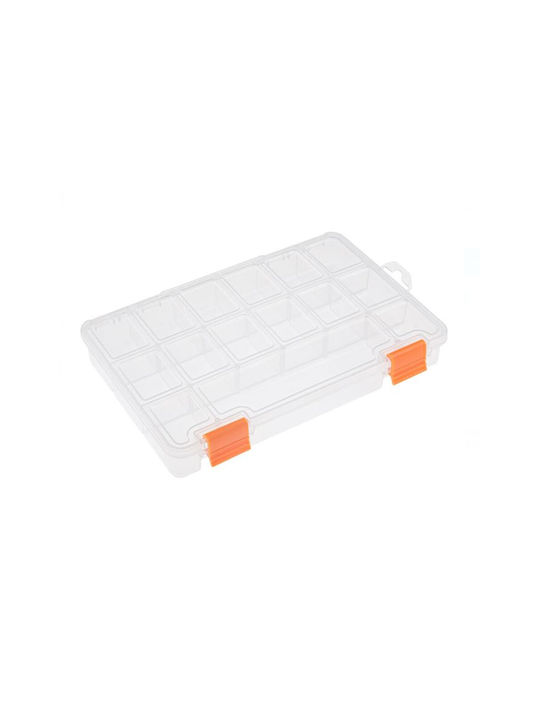 Plastic Storage Box with Lid Transparent 23x15x3.3cm 1pcs