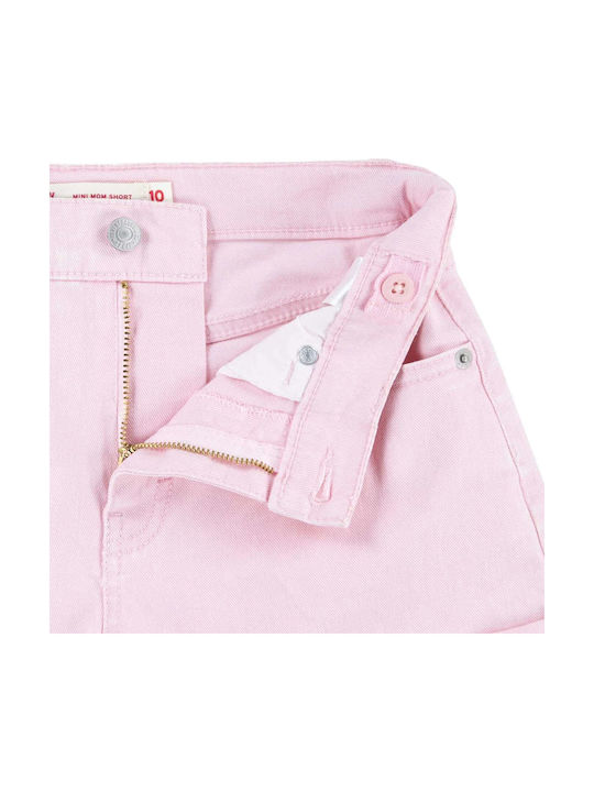 Pantaloni scurți Levis Twill Mini Mom Roll Manșetă scurtă 3ek167-agx Fata roz