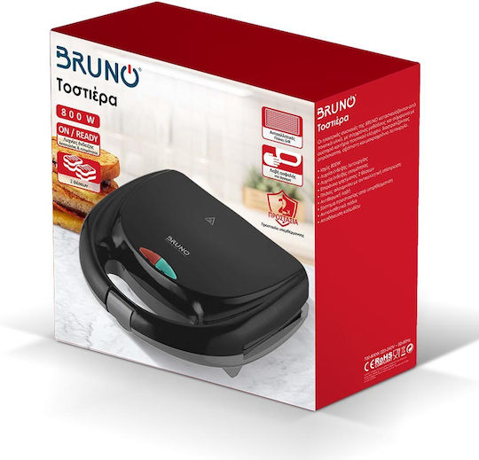 Bruno Sandwichmaker für for 2 Sandwiches Sandwiches 800W Schwarz