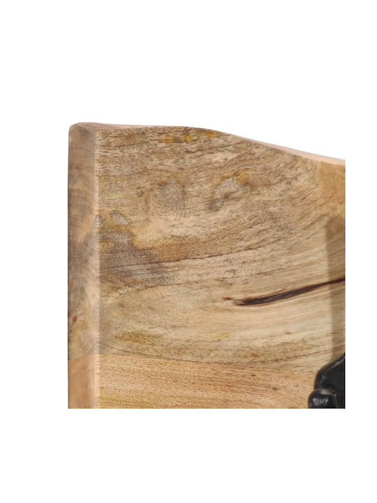 vidaXL Wooden Wall Hanger with 4 Slots Beige 82x7x22cm 1pc