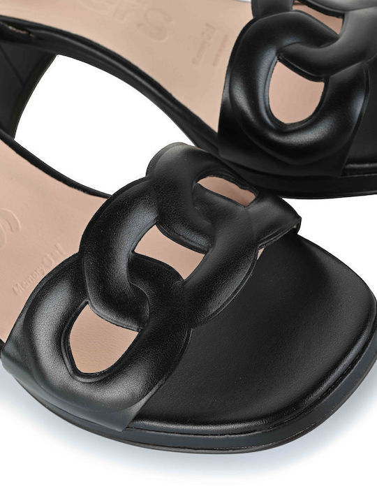 Leder Sandalen Schwarz