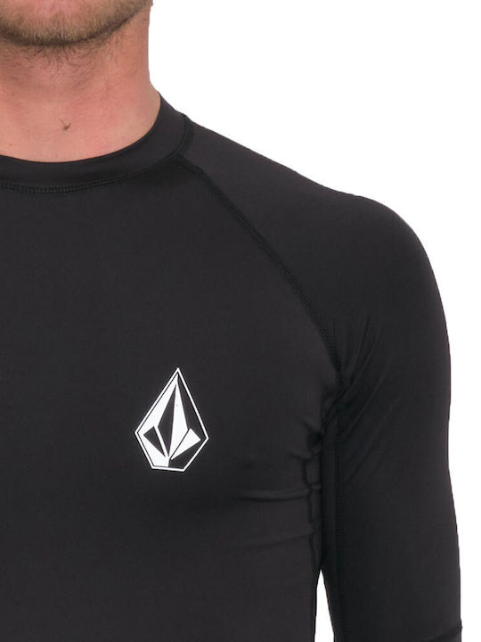 Volcom Lido Rashguard UPF 50 Tricou De Protecție Solară Pentru Bărbați Mâneci Scurte Negru