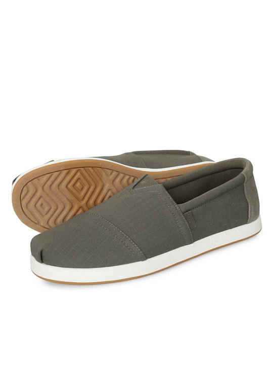 Toms Alpargata Wildleder Herren Espadrilles in Grün Farbe