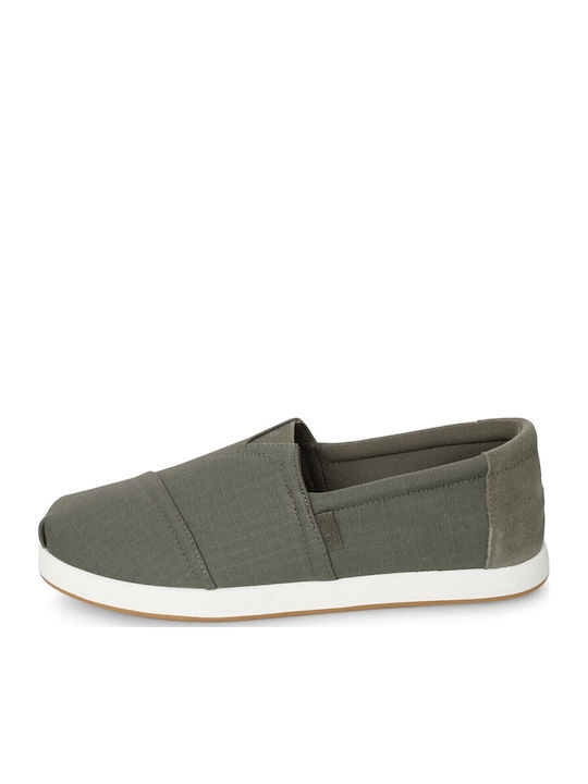Alpargata Suede Men's Espadrilles in Green Color