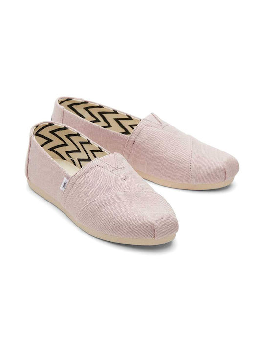 Toms Stoff Damen Espadrilles in Rosa Farbe